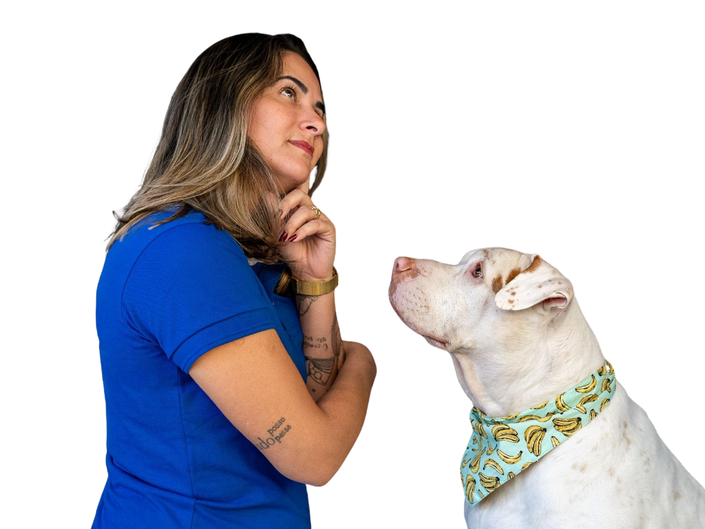 Tata Pereira com Cão